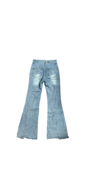 Y2K Flared Denim Lace Up Jeans