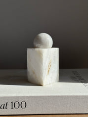 Prism White Onyx Candle Holder - Medium