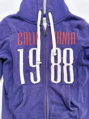 In Extenso | California 1988 Navy Full Zipper Hoodie | S