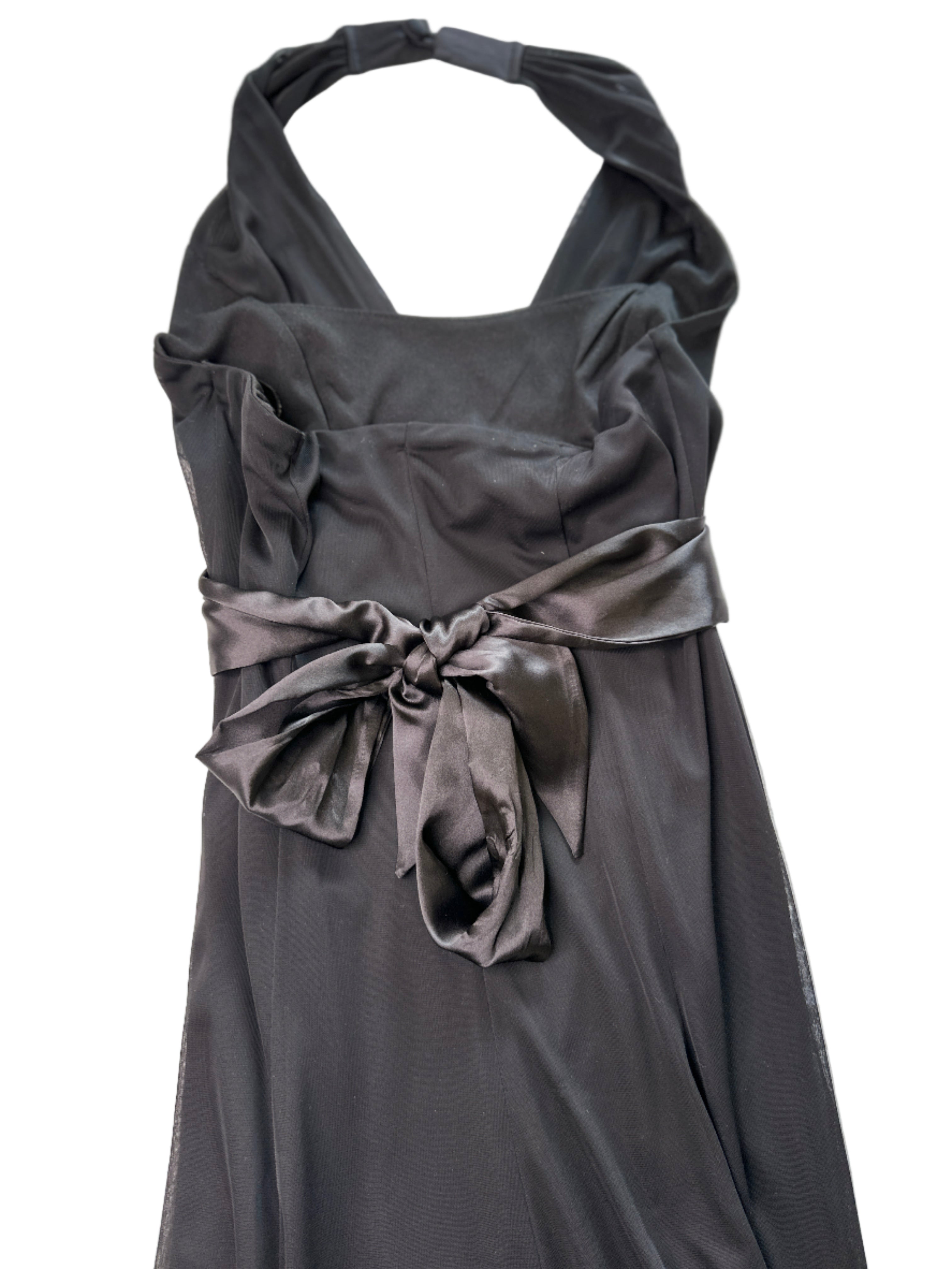 STAX BLACK HALTER DRESS | 10