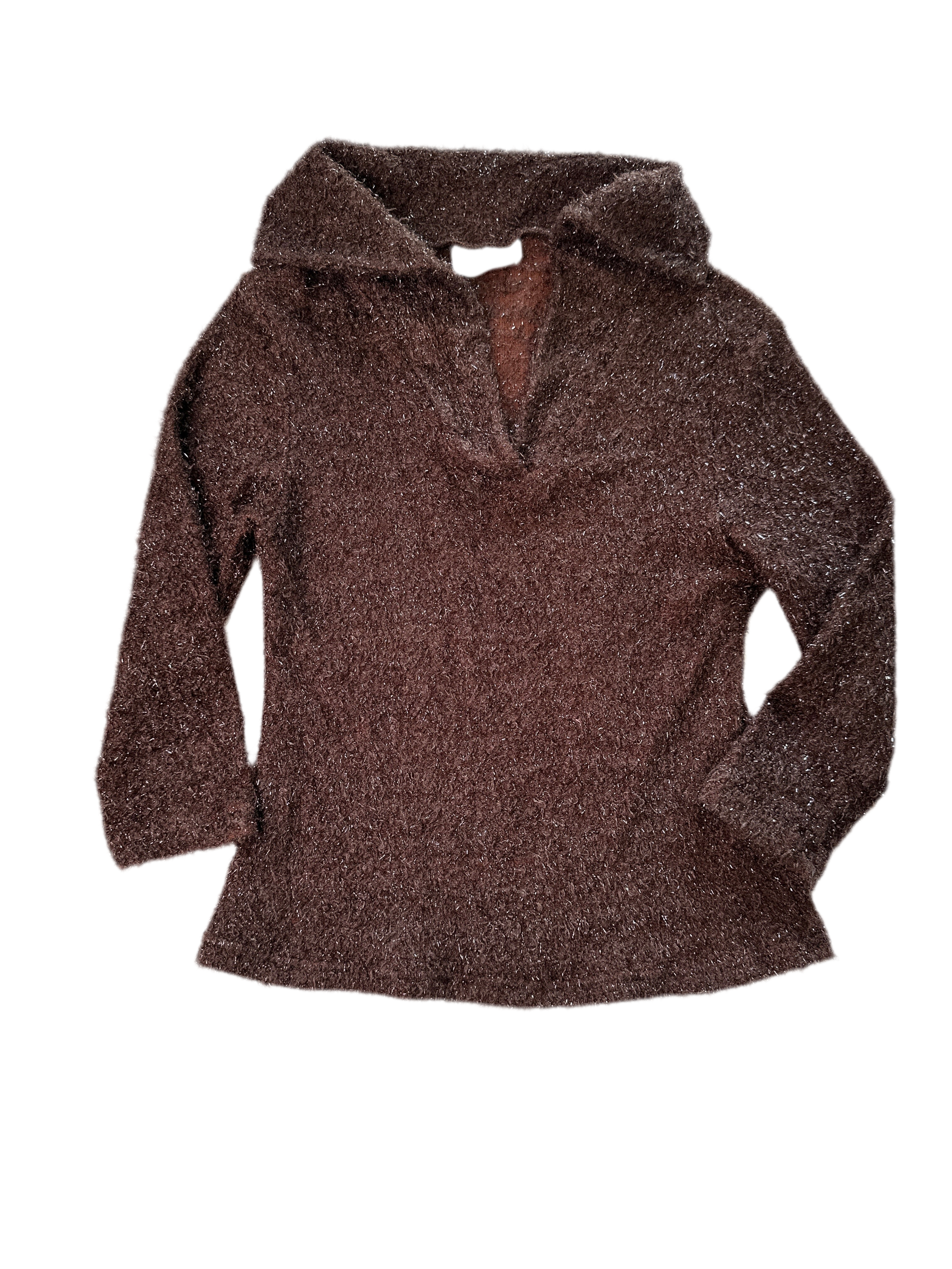CHOCOLATE BROWN SPARKLING Y2K PAGANI 3/4 CROP | 12