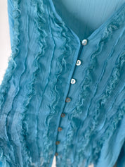 Sheer Aqua Button Up | 12