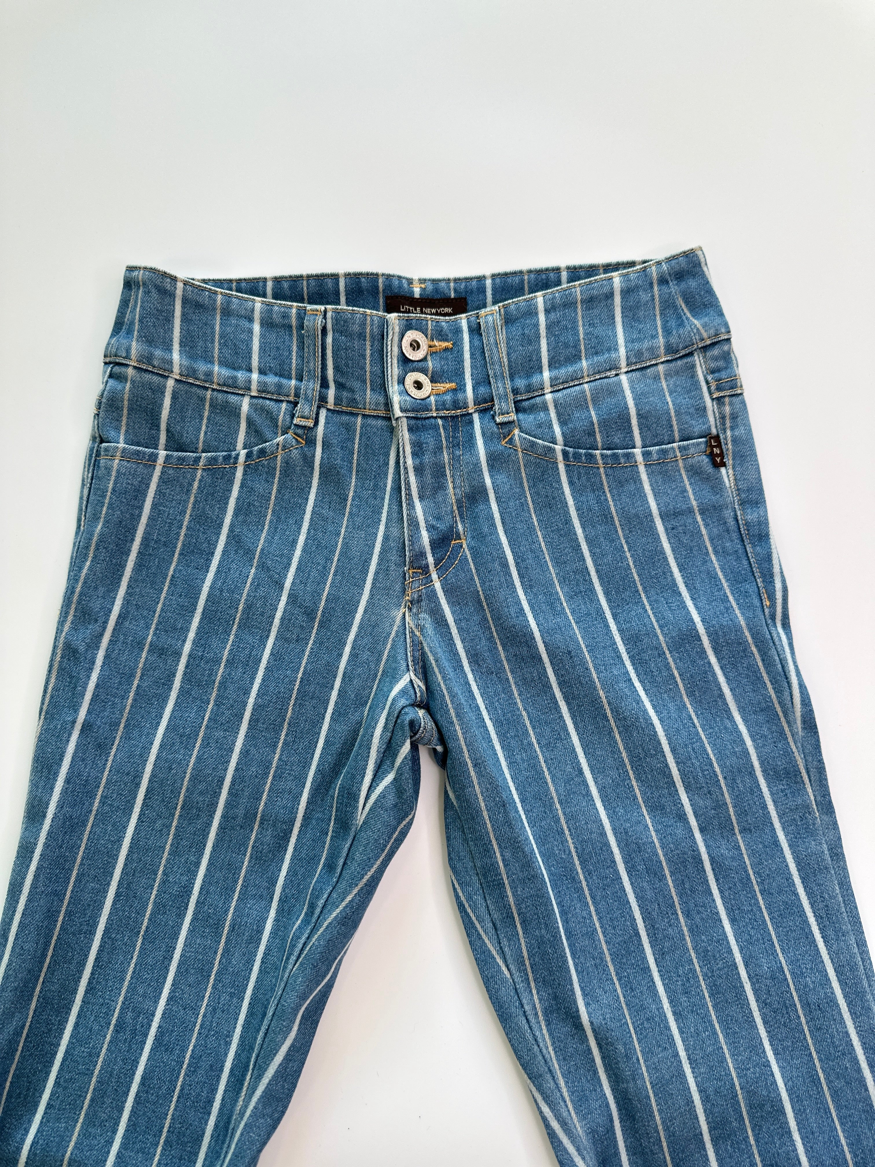 Little New York | Y2K Pinstripe Bootcut Jeans | 8