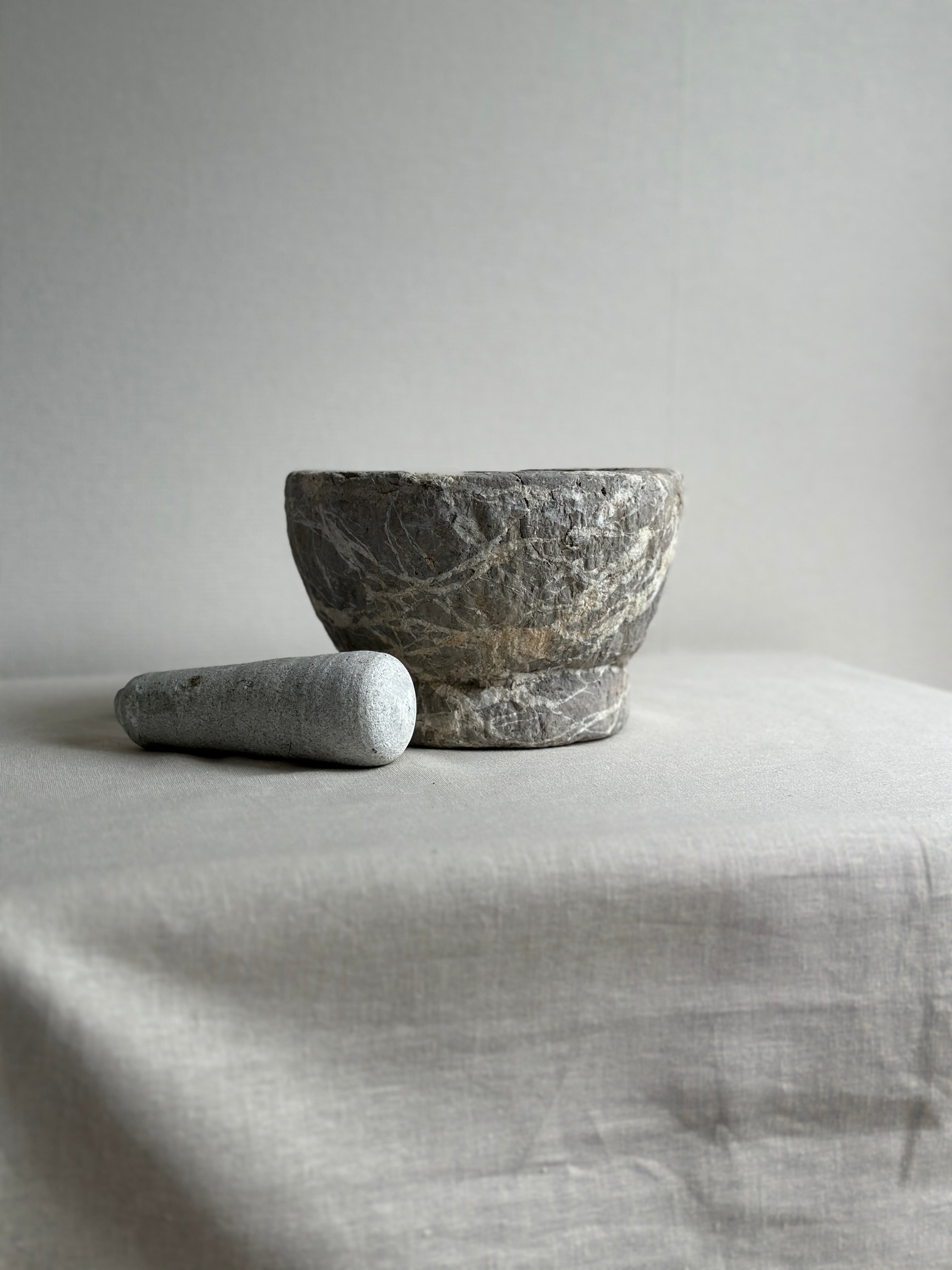 Vintage Stone Mortar & Pestle
