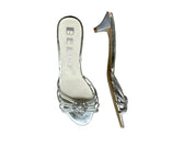 BELLE | Silver Formal Kitten Heels | 7