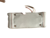 LOVCAT PARIS| Luxury Vintage White Leather Boston Bag