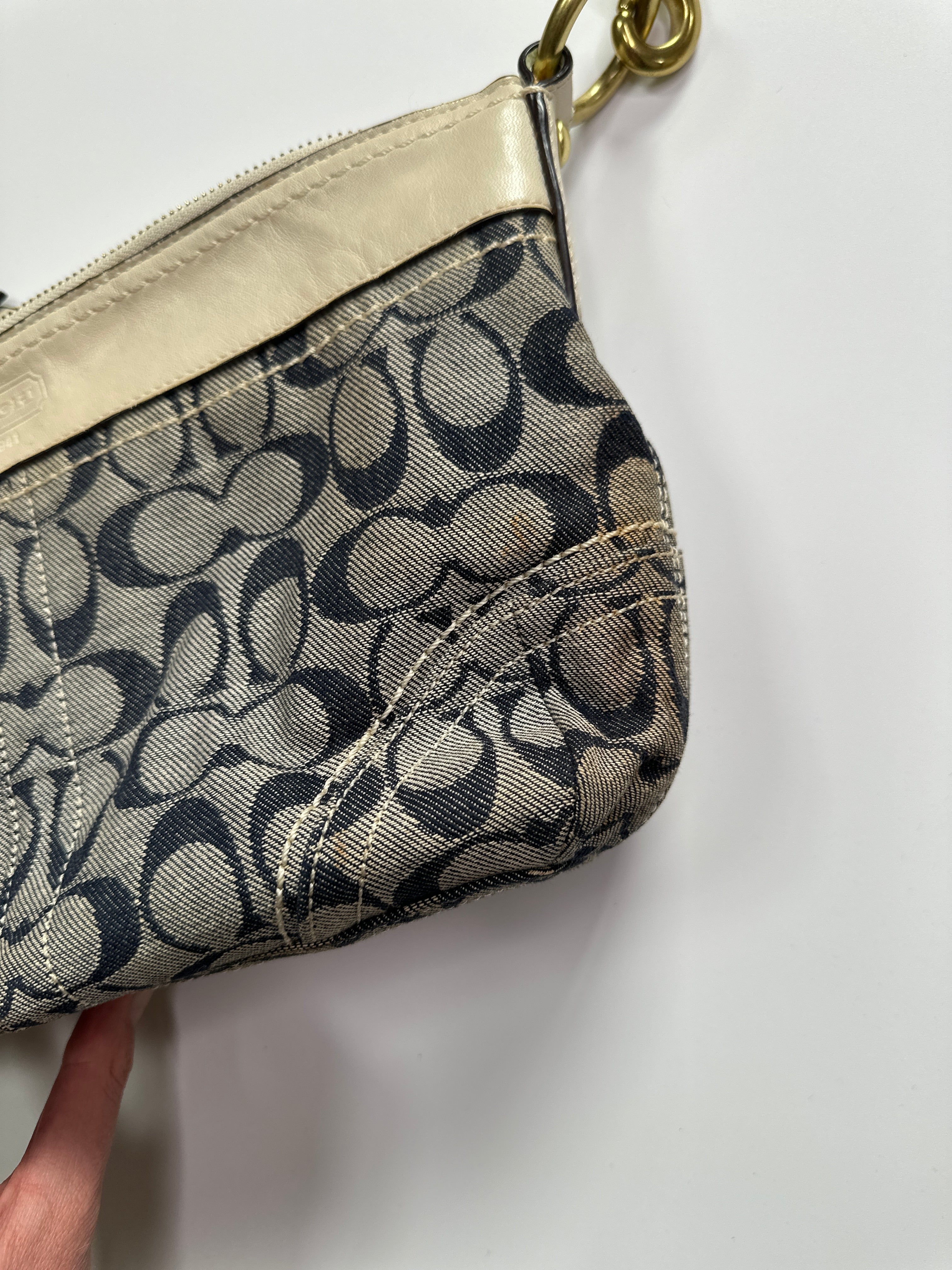 Coach Signature Denim Shoulder Bag