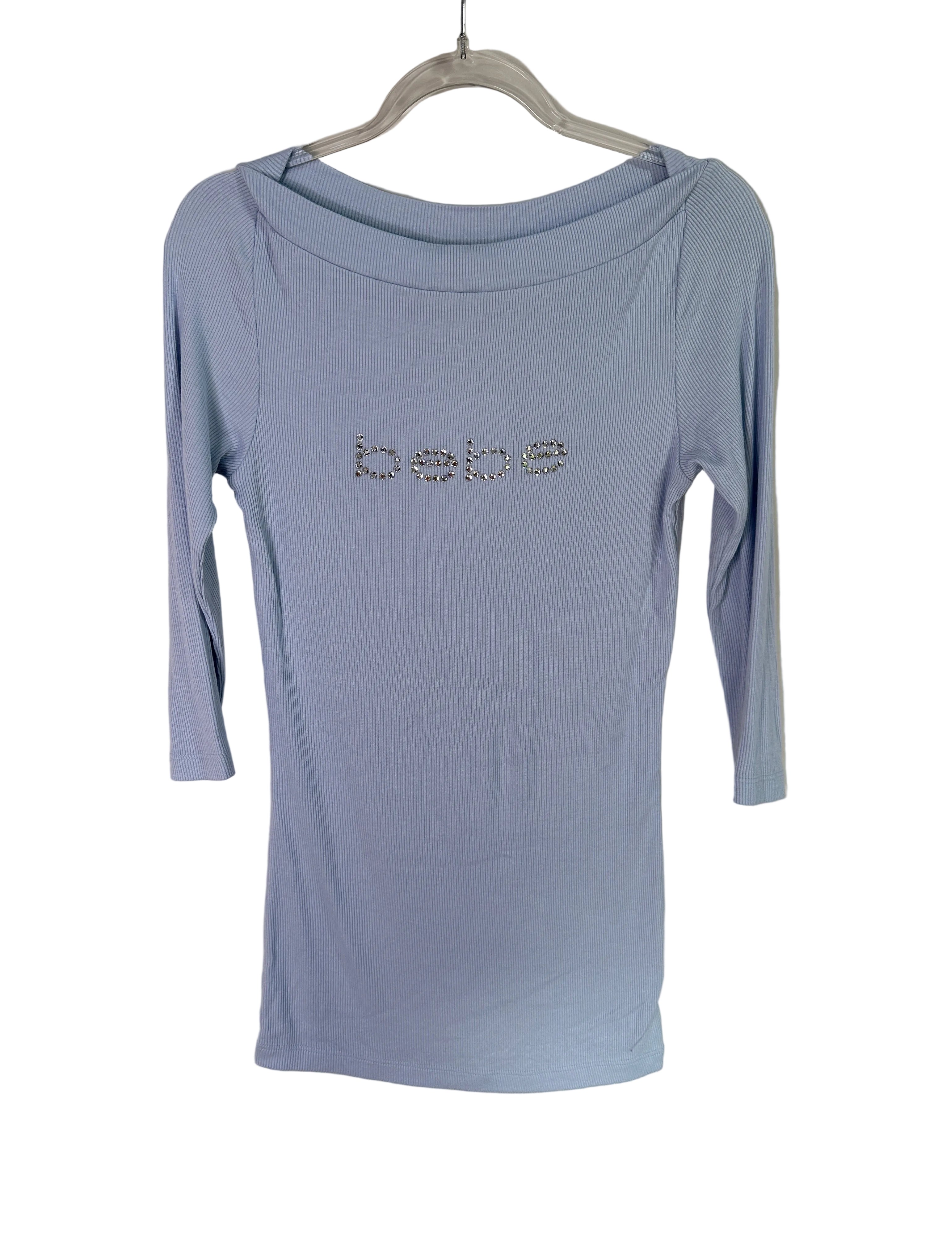 BEBE RARE | 3/4 Sleeve Baby Blue Top | M