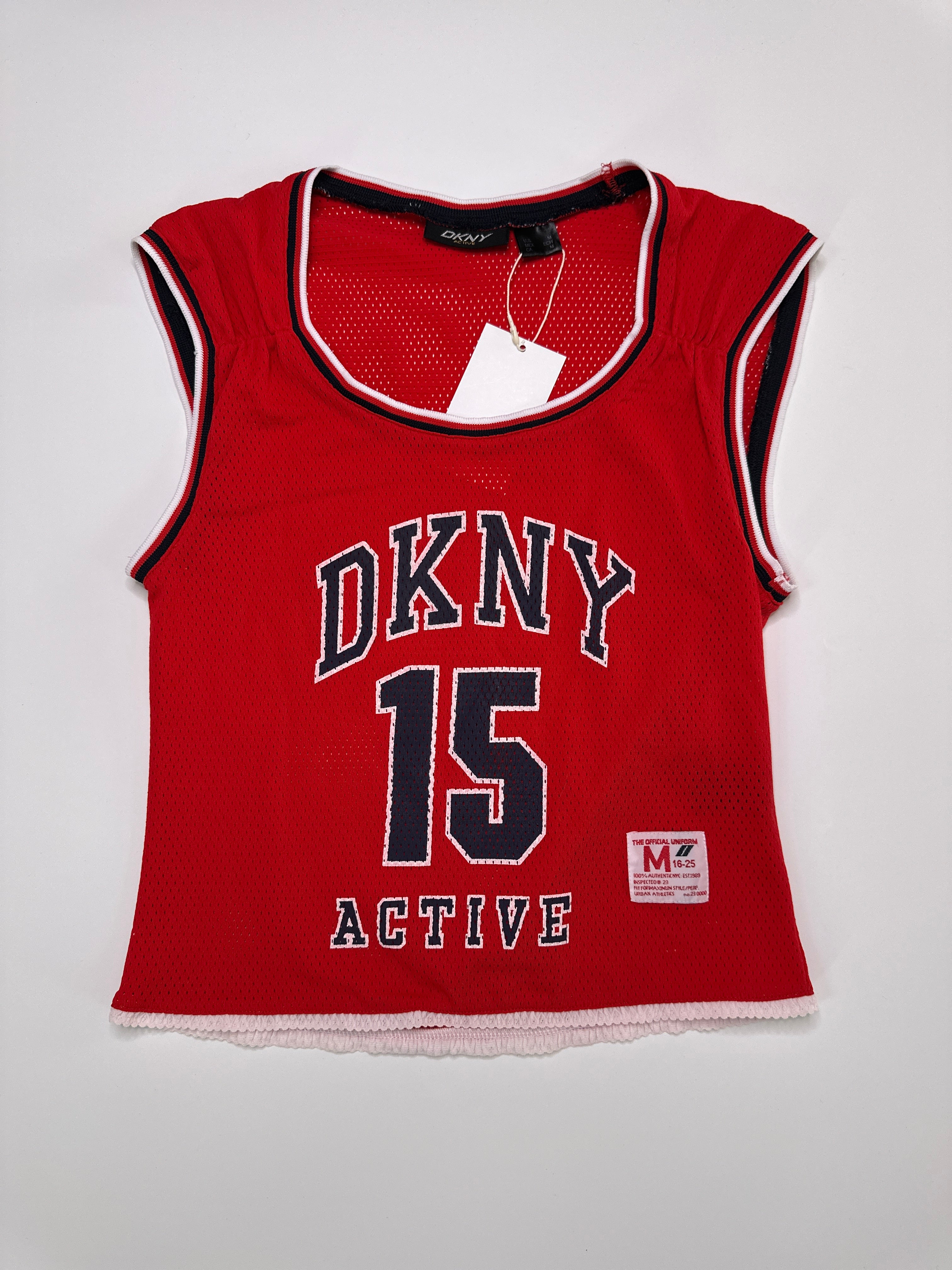 DKNY | Red active cropped basketball tank top | M