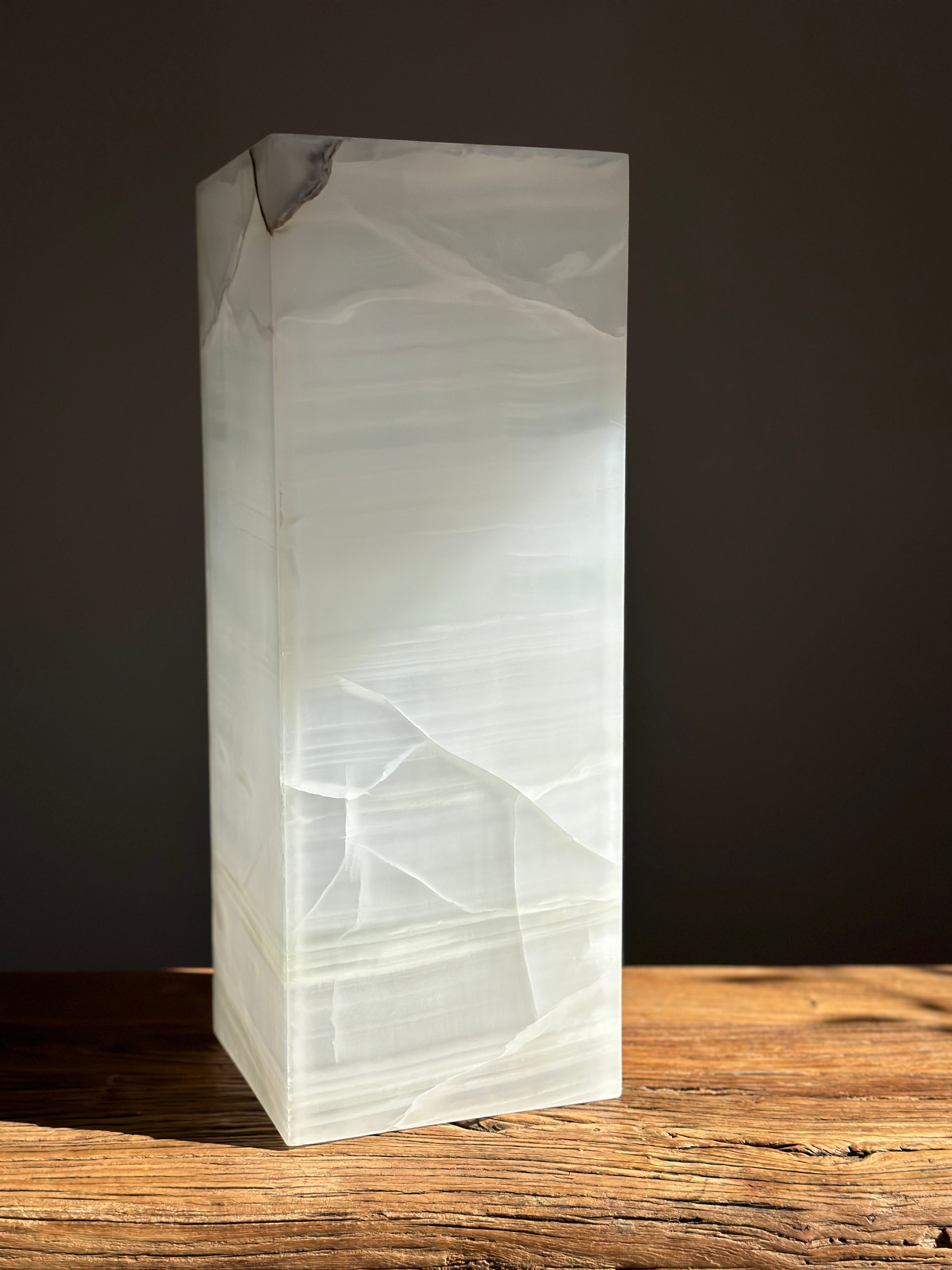 Prism White Onyx Lamp