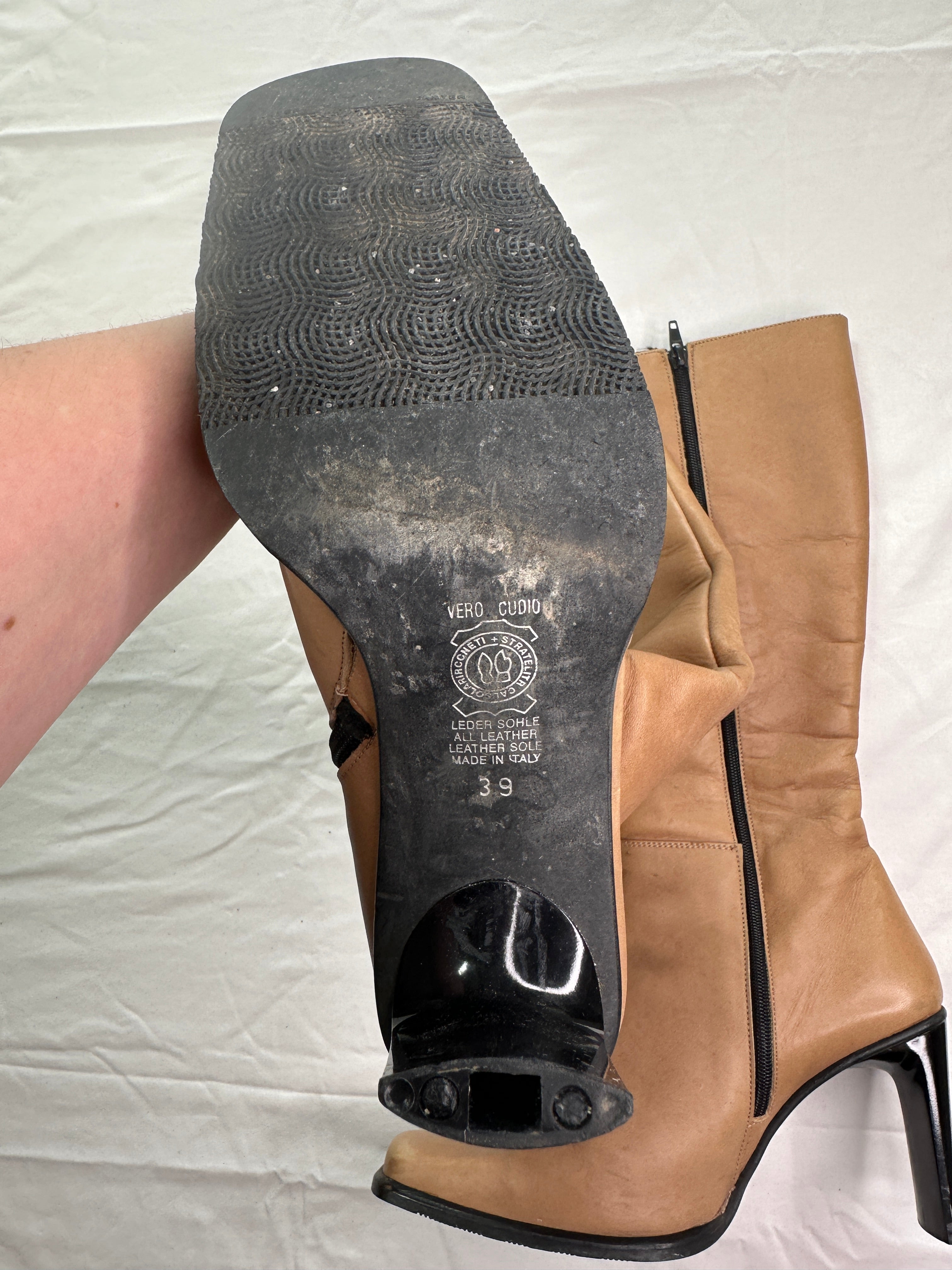 D STUDIO | Italian Leather Boots| 39