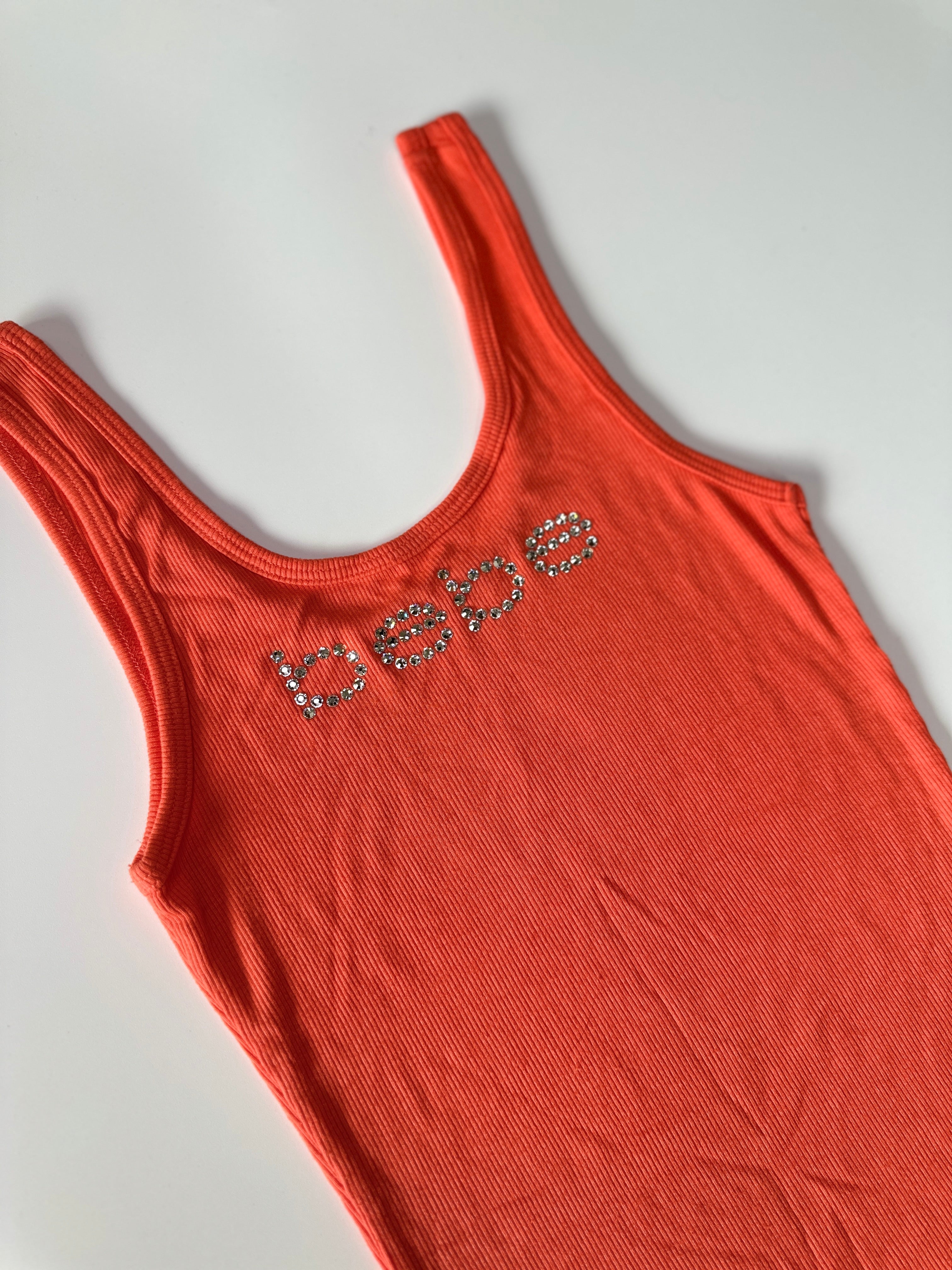 BEBE 00s Rhinestone Tank made in USA | S