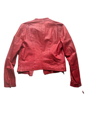 JUST JEANS | 00s Red Leather Jacket | 8