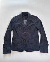Glassons Y2K Stretch Pinstripe Denim Jacket | 14
