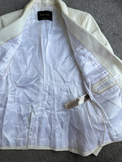 Massimo Dutti Cream Fitted Blazer | 8