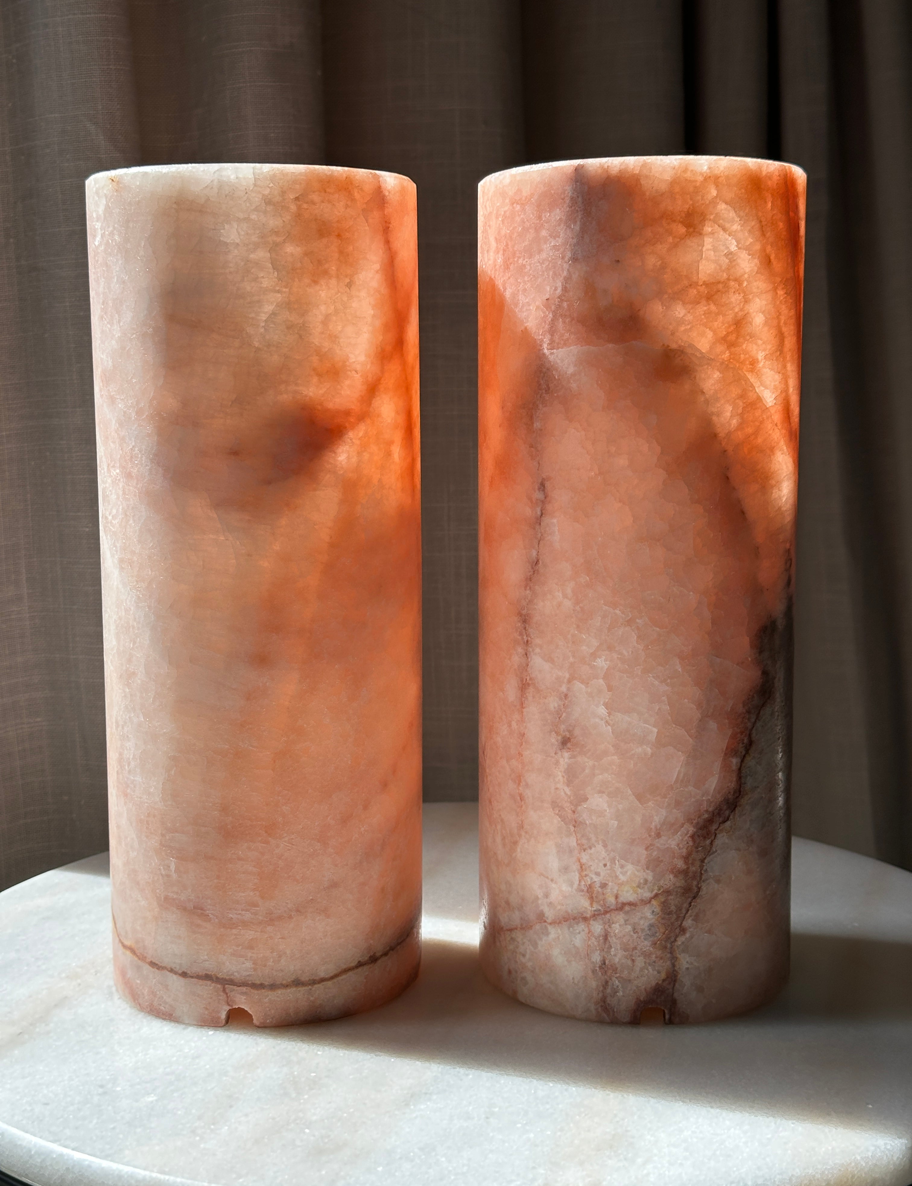 Rosa Vein Onyx Lamp