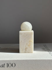 Prism White & Amber Onyx Candle Holder - Medium