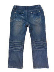 Y2K Jeans | 3/4 Rhinestone Hearts | 14