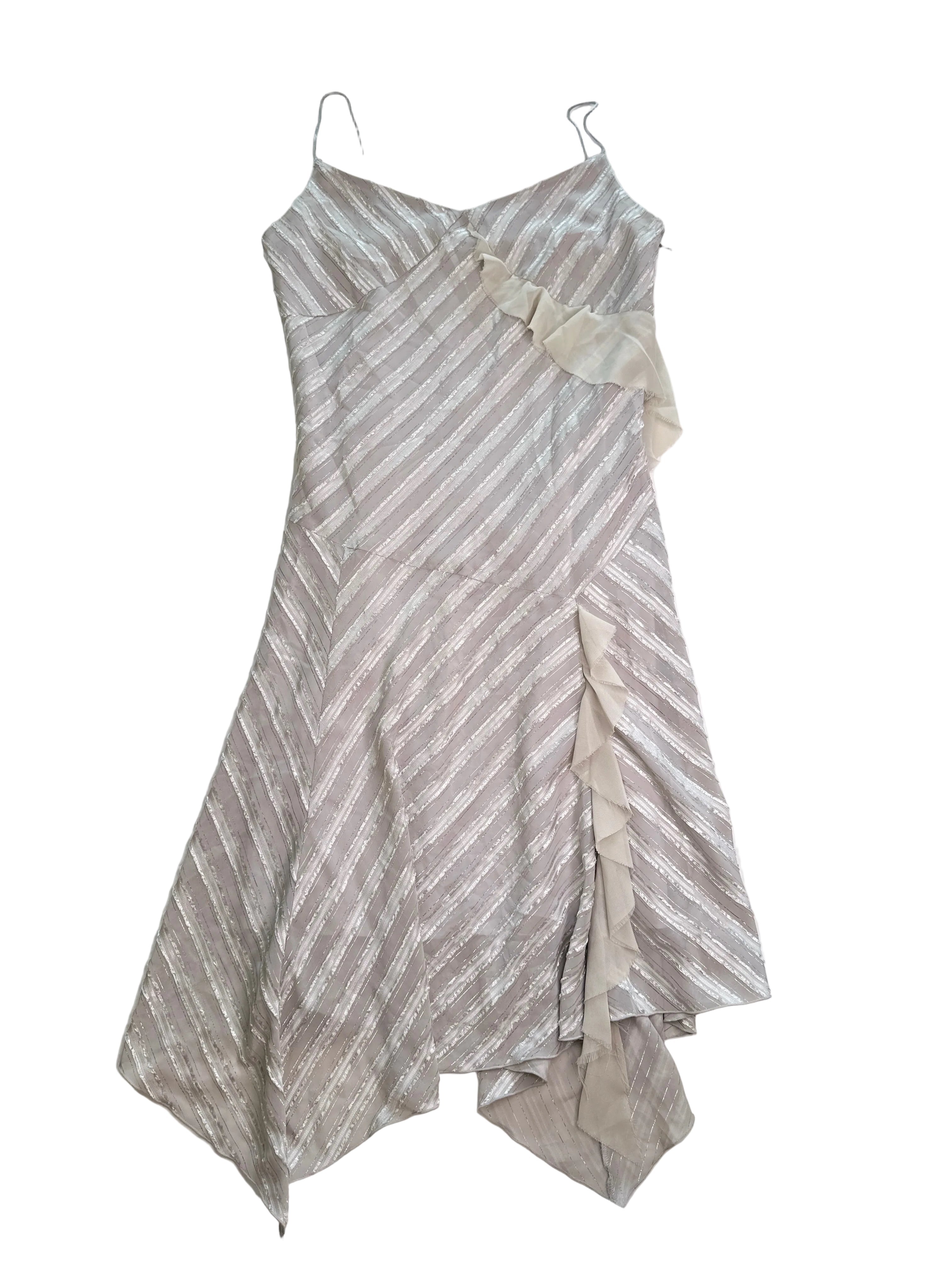 OZOC | Silver Stripe Dress | 8