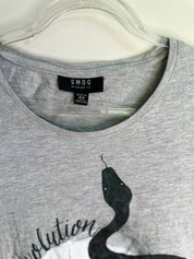 SMOG Grey Skull Tee | XS