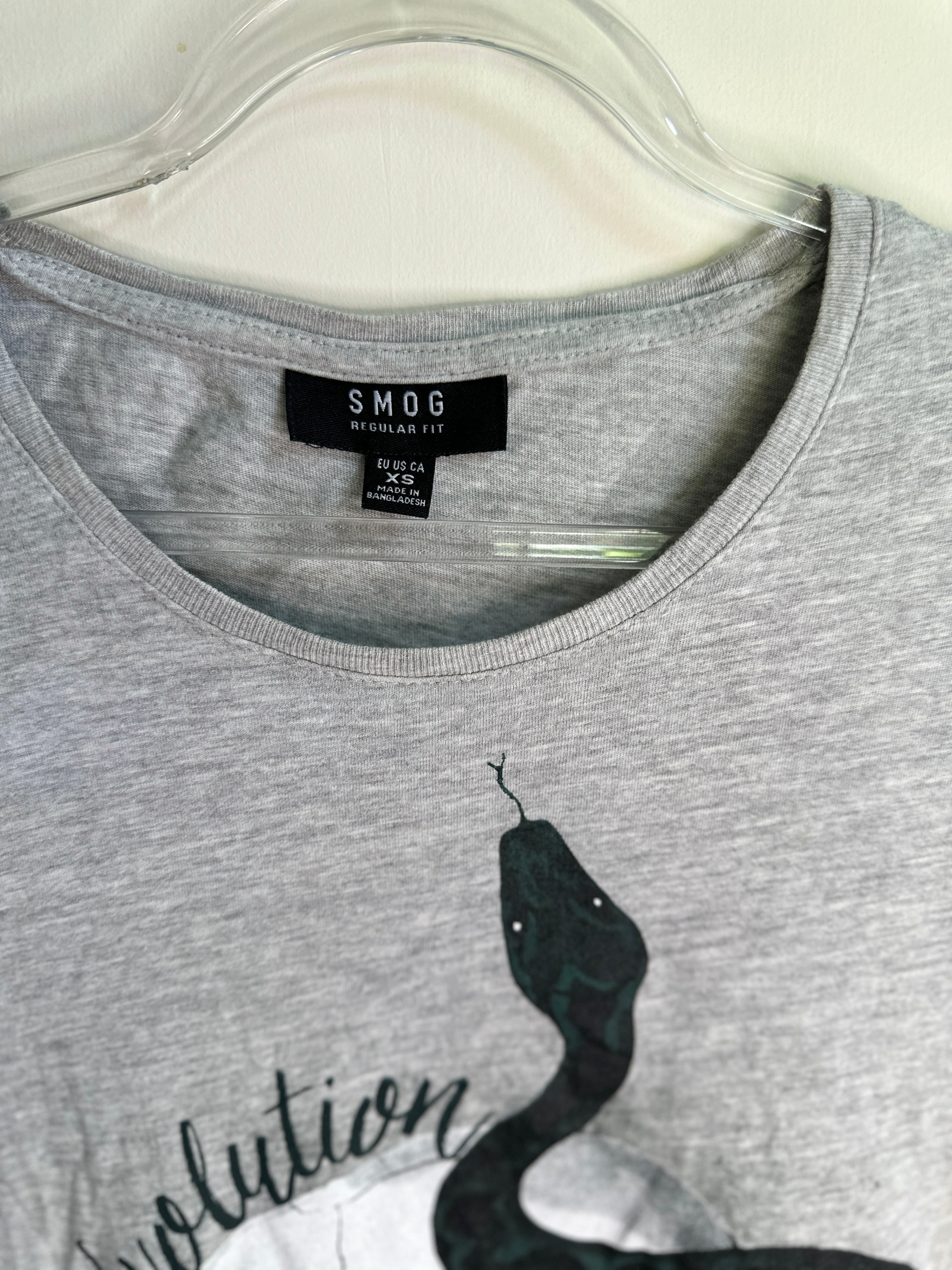 SMOG Grey Skull Tee | XS