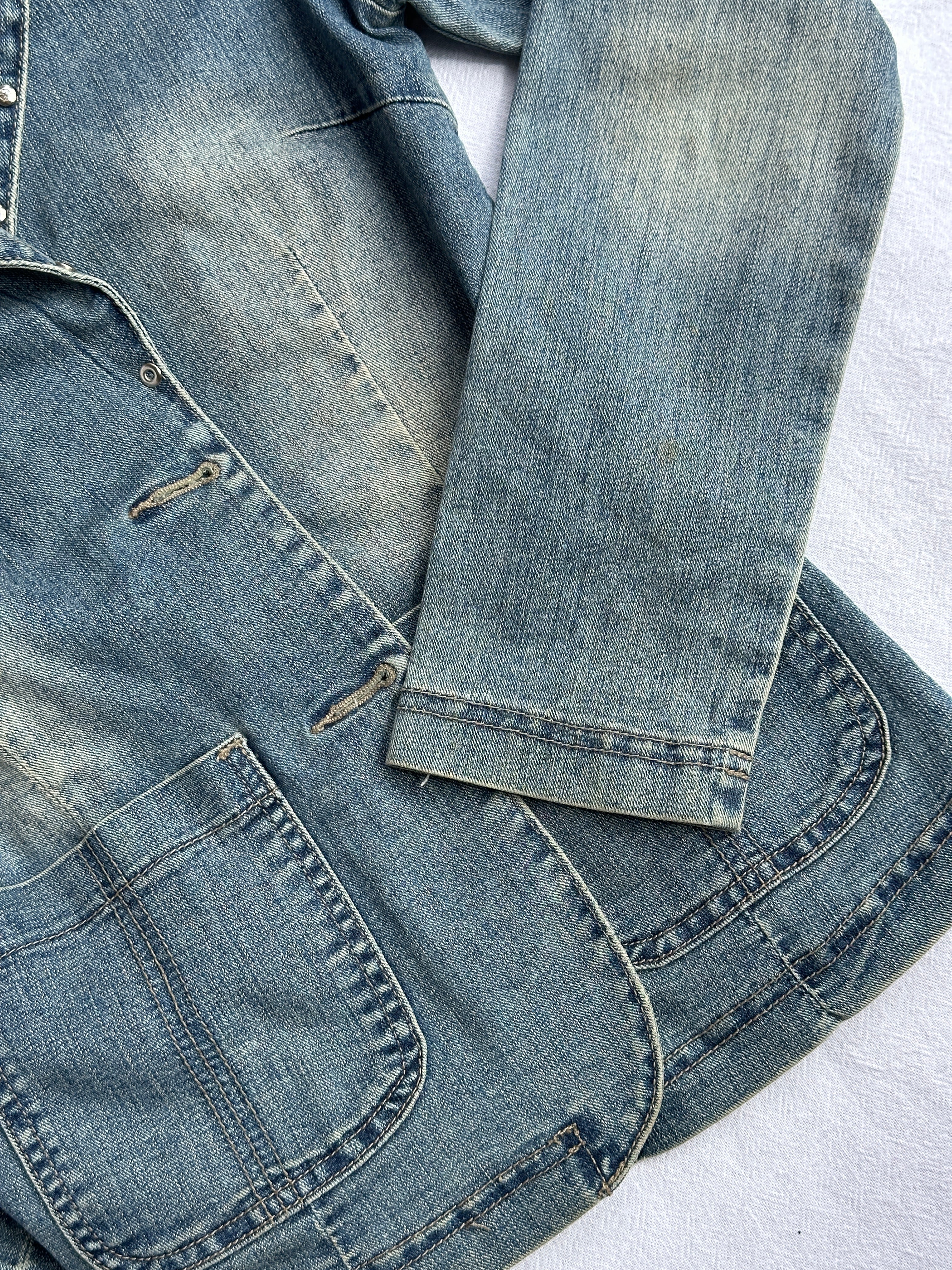 Denim Rhinestone Jacket | M