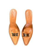 TODS Light Orange Kitten Heels 39.5