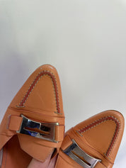 TODS Light Orange Kitten Heels 39.5