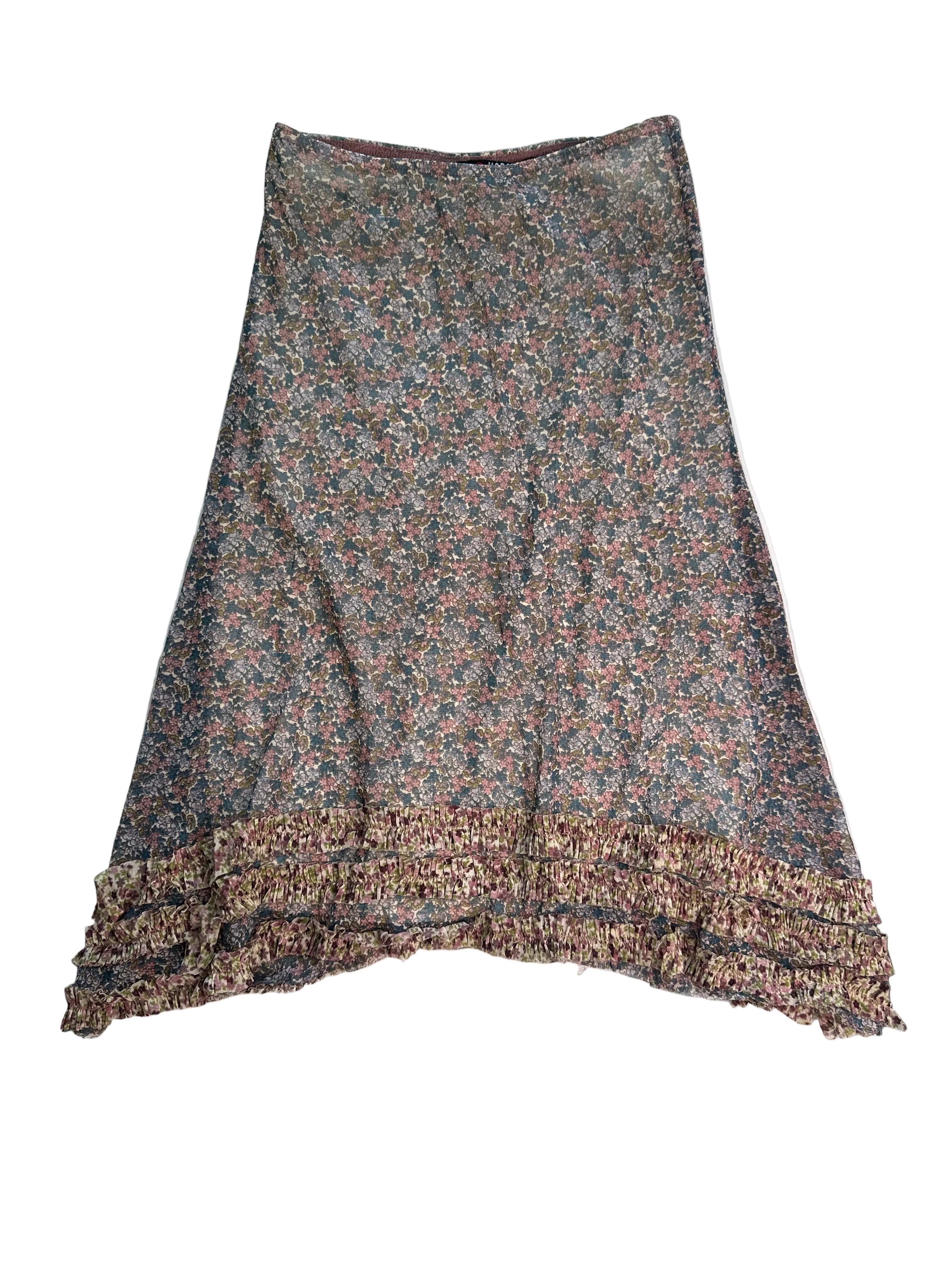 MORGAN DE TOI | MESH FLORAL SKIRT| 8-10