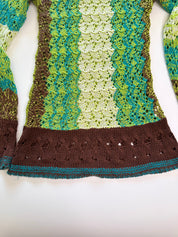 Green & Brown Knit Pullover | 8