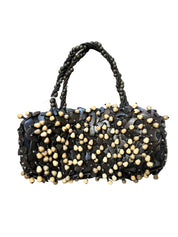 PELLE Italy Wood & Bead Bag