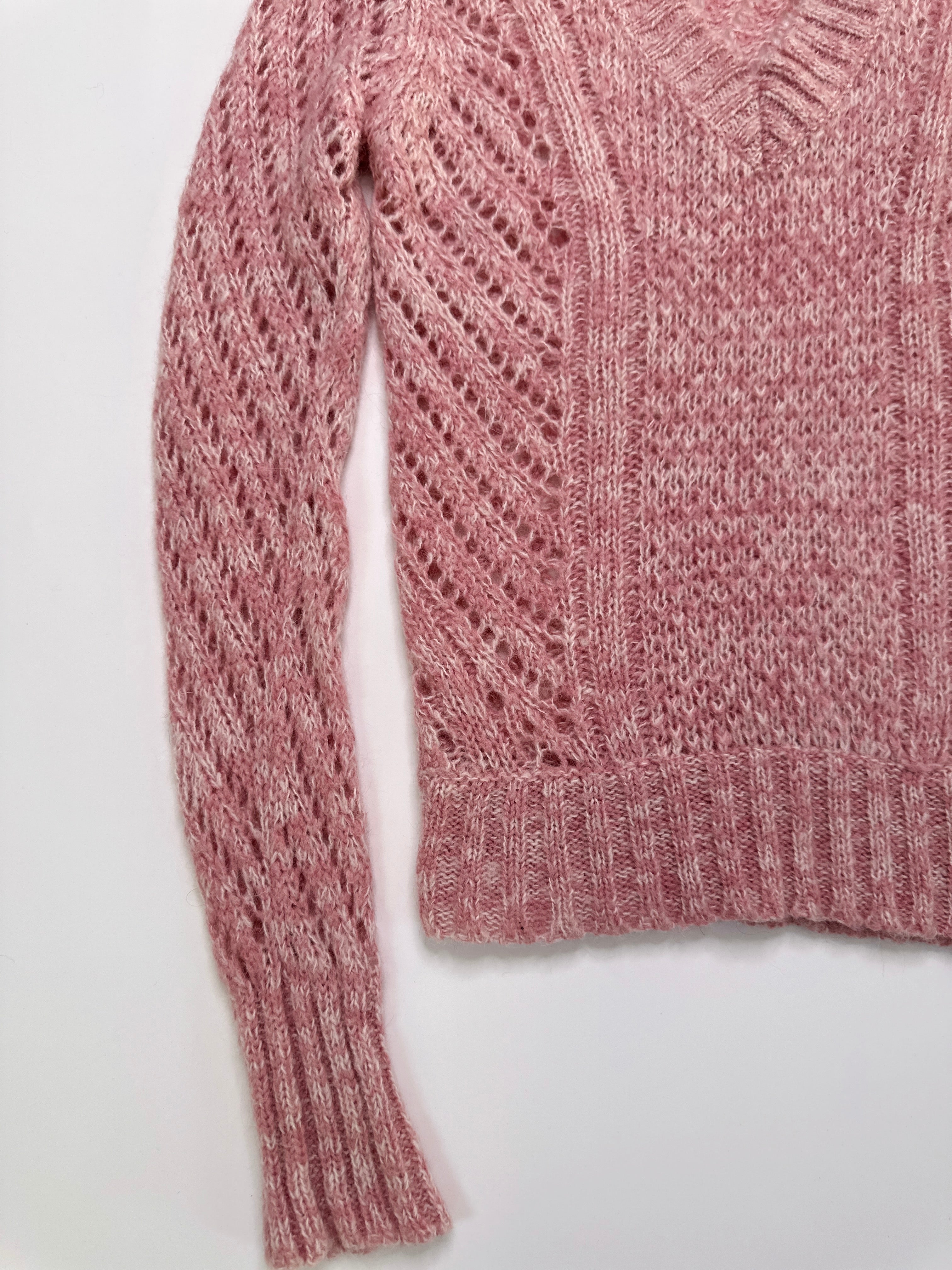 ESPRIT | Mohair & Wool V Pink neck Knit | XS