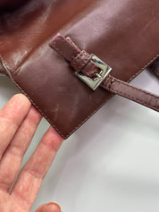 FENDI Burgundy Bento Box Bag
