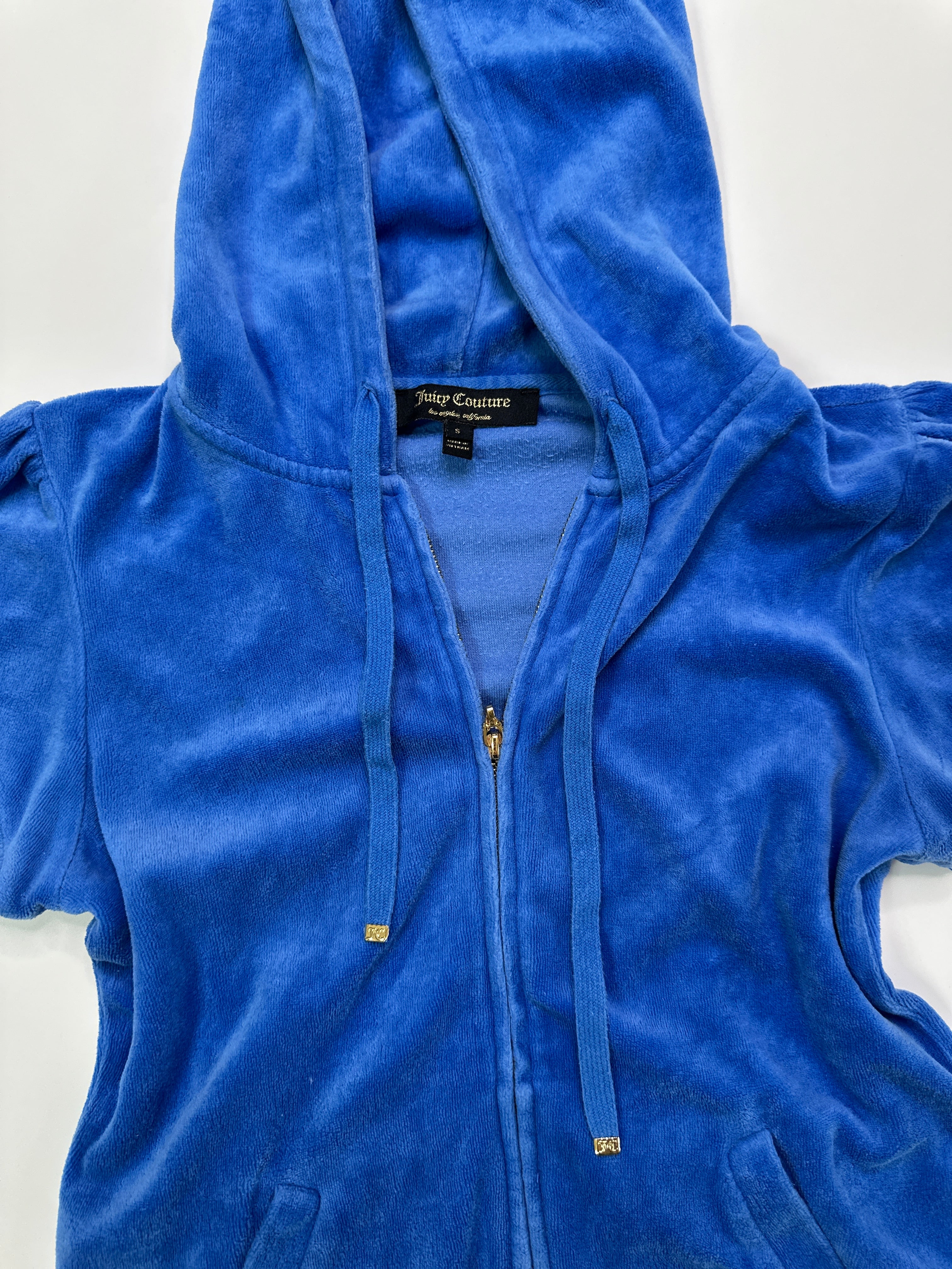 Juicy Couture Royal Blue Short Sleeve Full Zipper | S