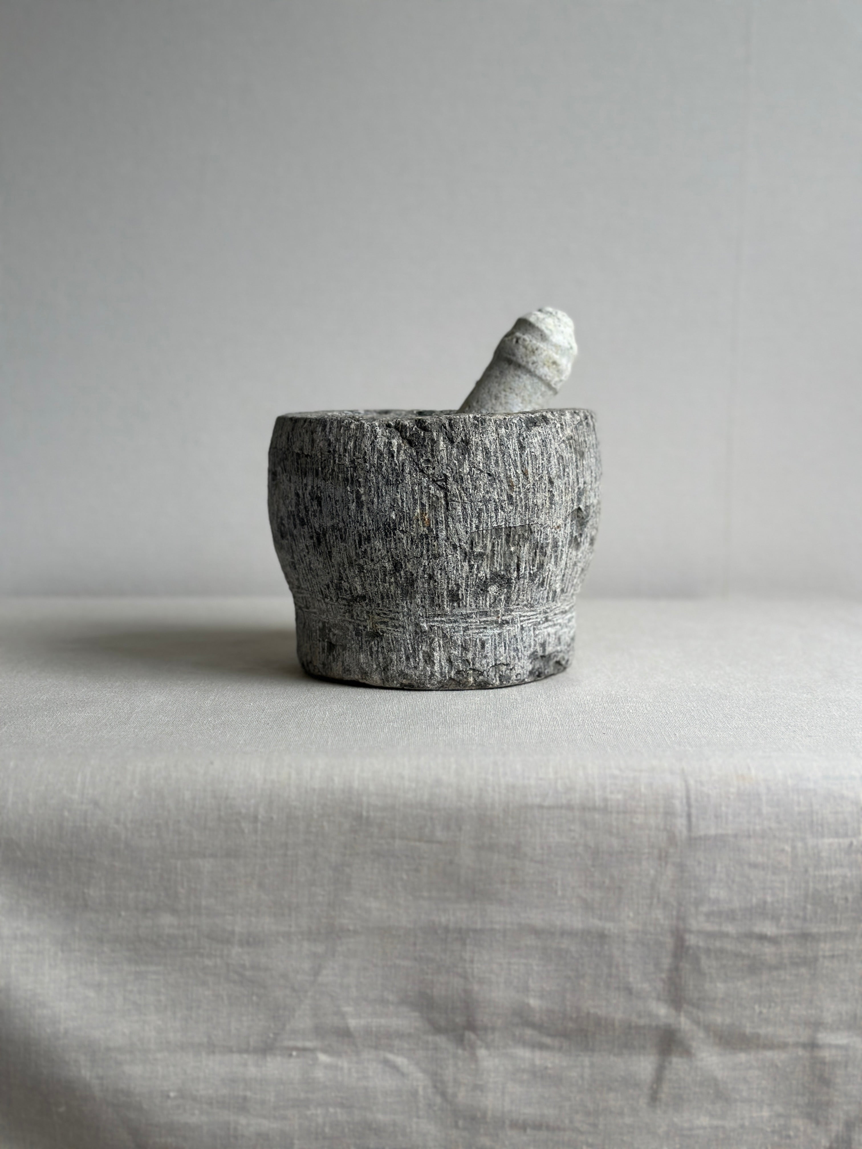 Vintage Stone Mortar & Pestle
