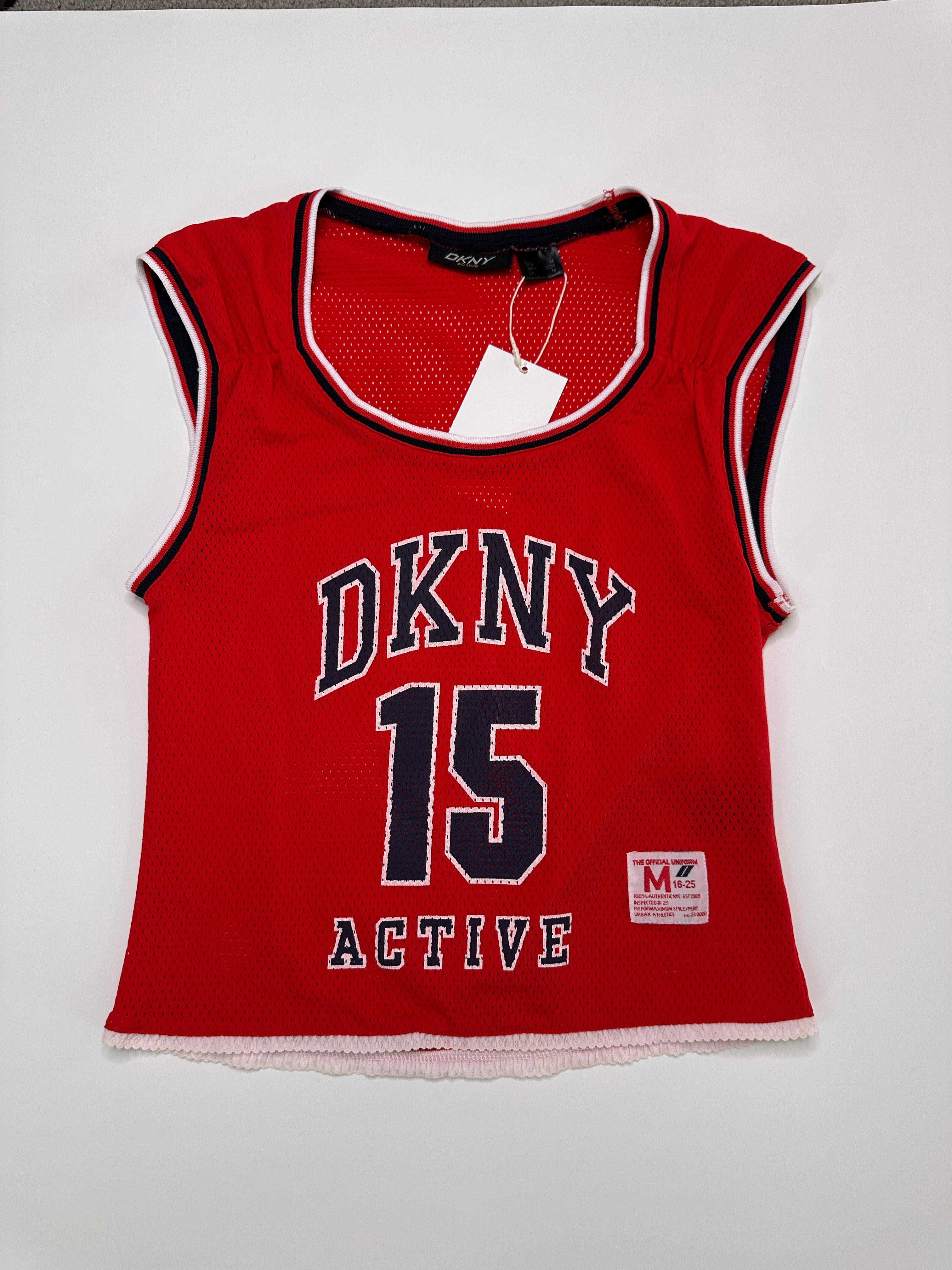 DKNY | Red active cropped basketball tank top | M