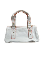 LOVCAT PARIS| Luxury Vintage White Leather Boston Bag