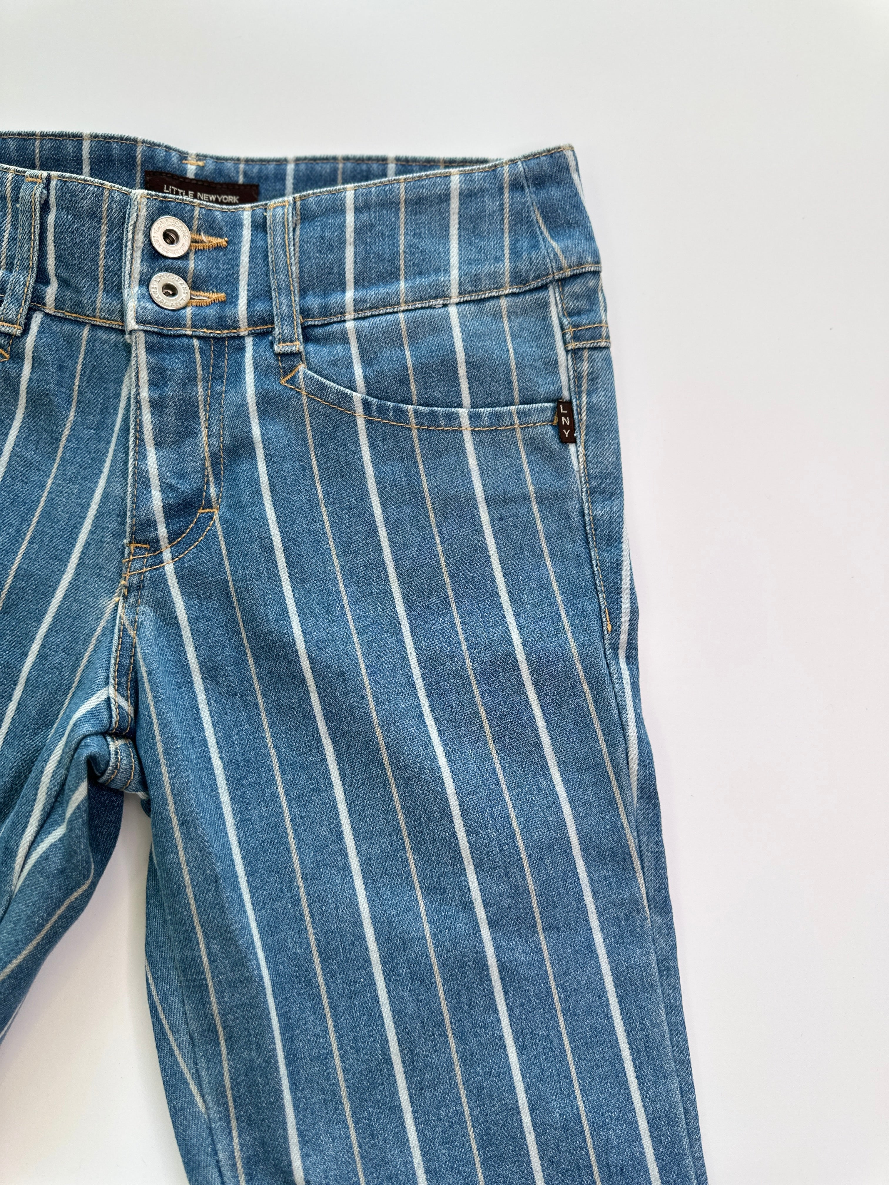 Little New York | Y2K Pinstripe Bootcut Jeans | 8