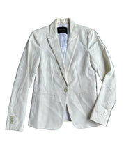 Massimo Dutti Cream Fitted Blazer | 8