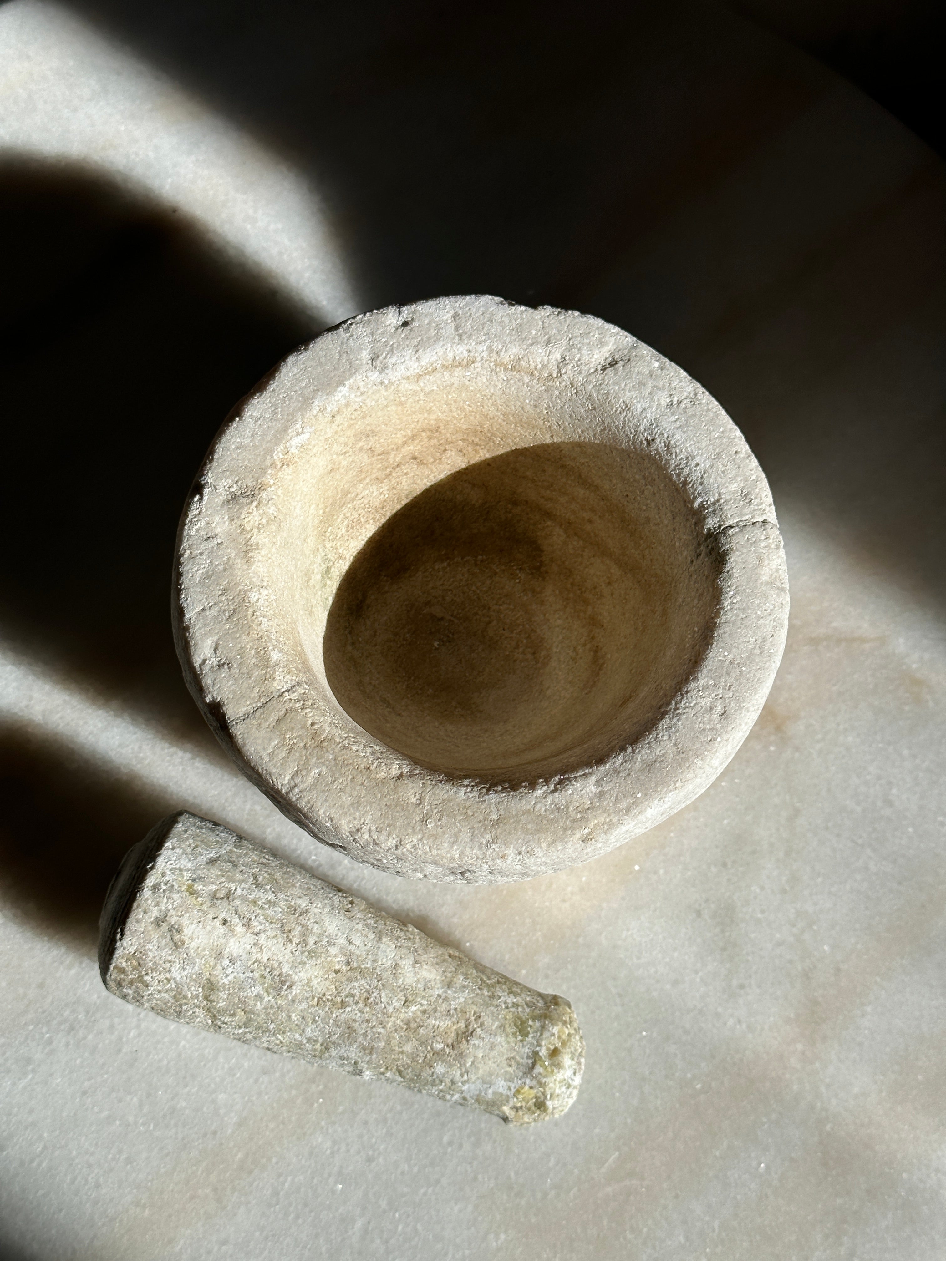 Ancient Stone Mortar & Pestle