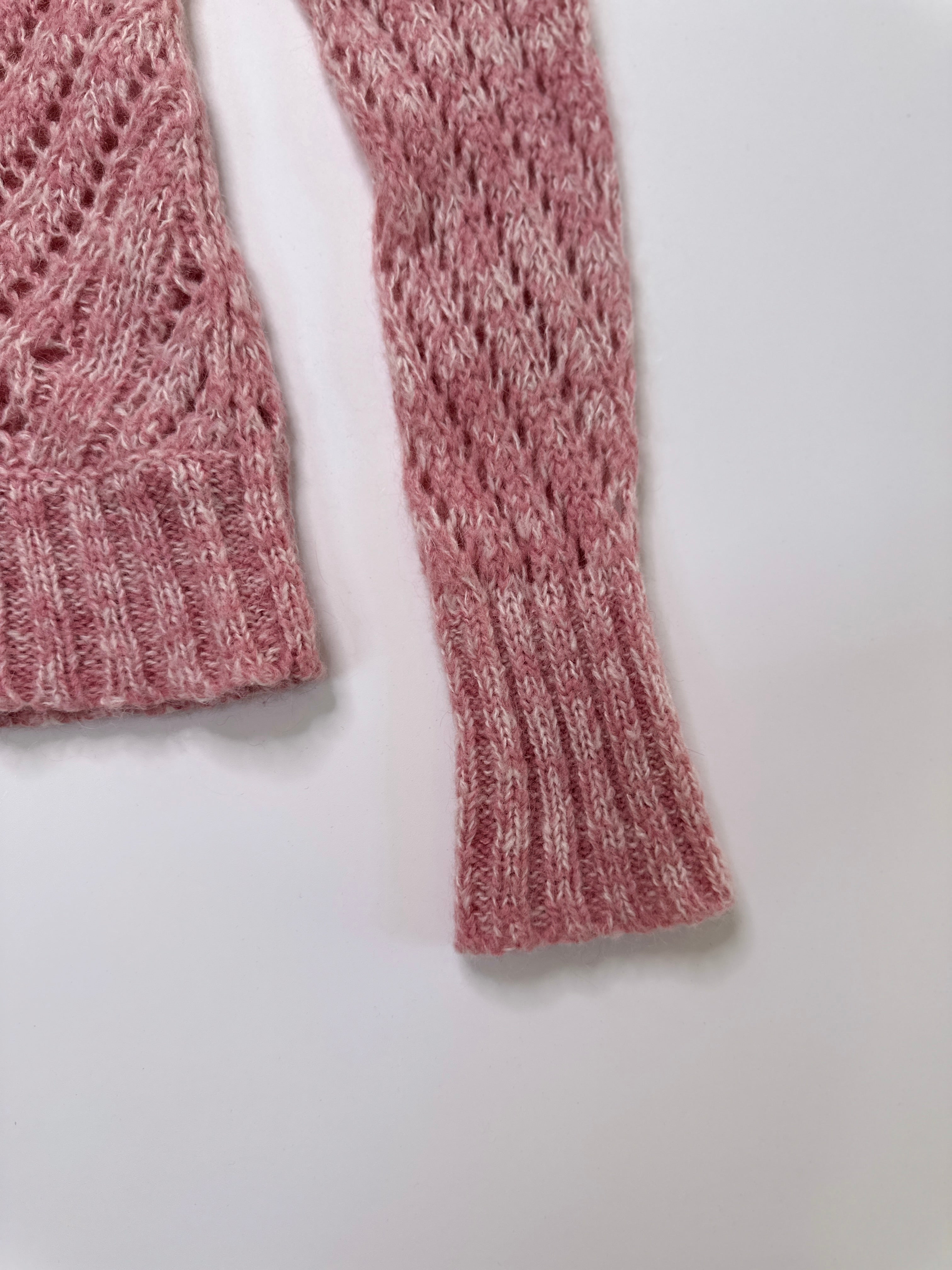 ESPRIT | Mohair & Wool V Pink neck Knit | XS