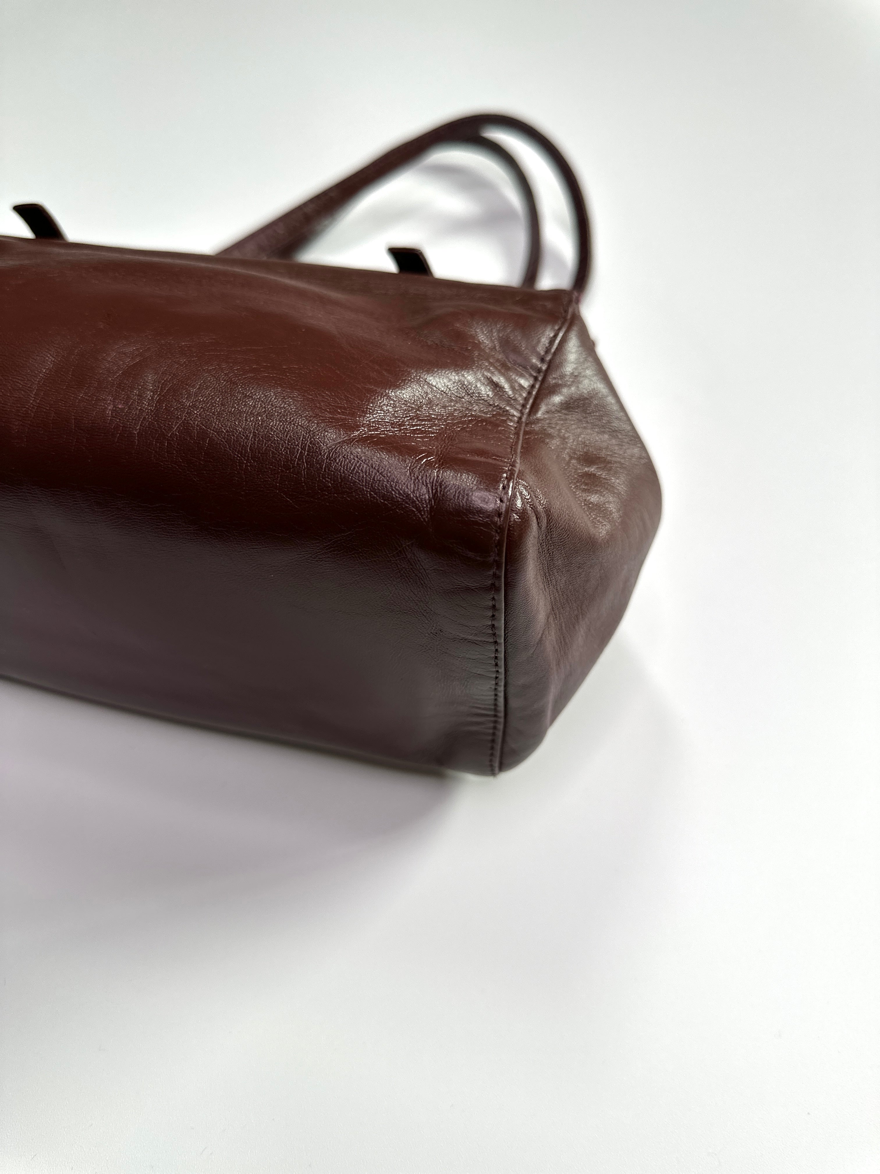 FENDI Burgundy Bento Box Bag
