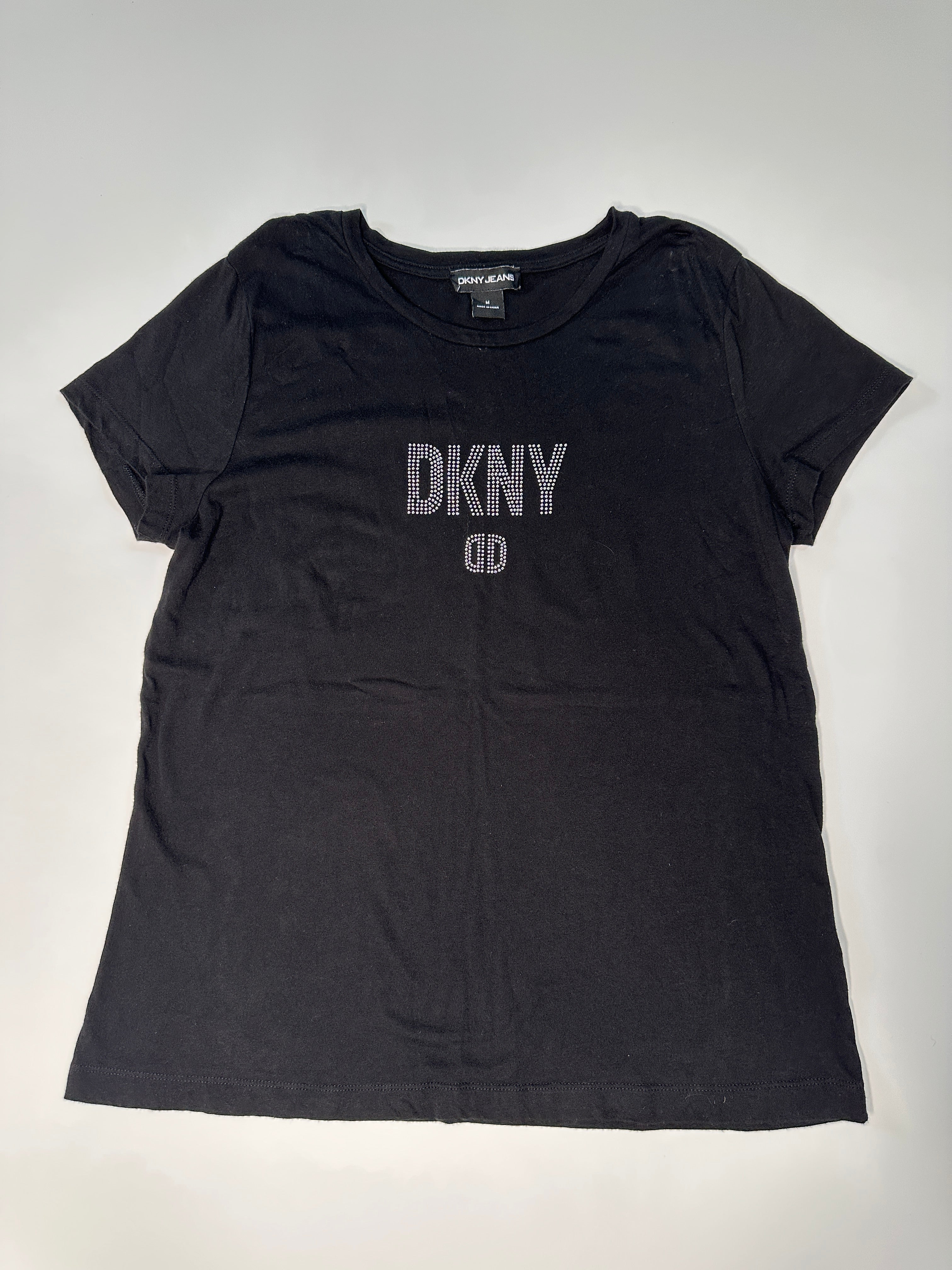 DKNY | Black Rhinestone Tee | M