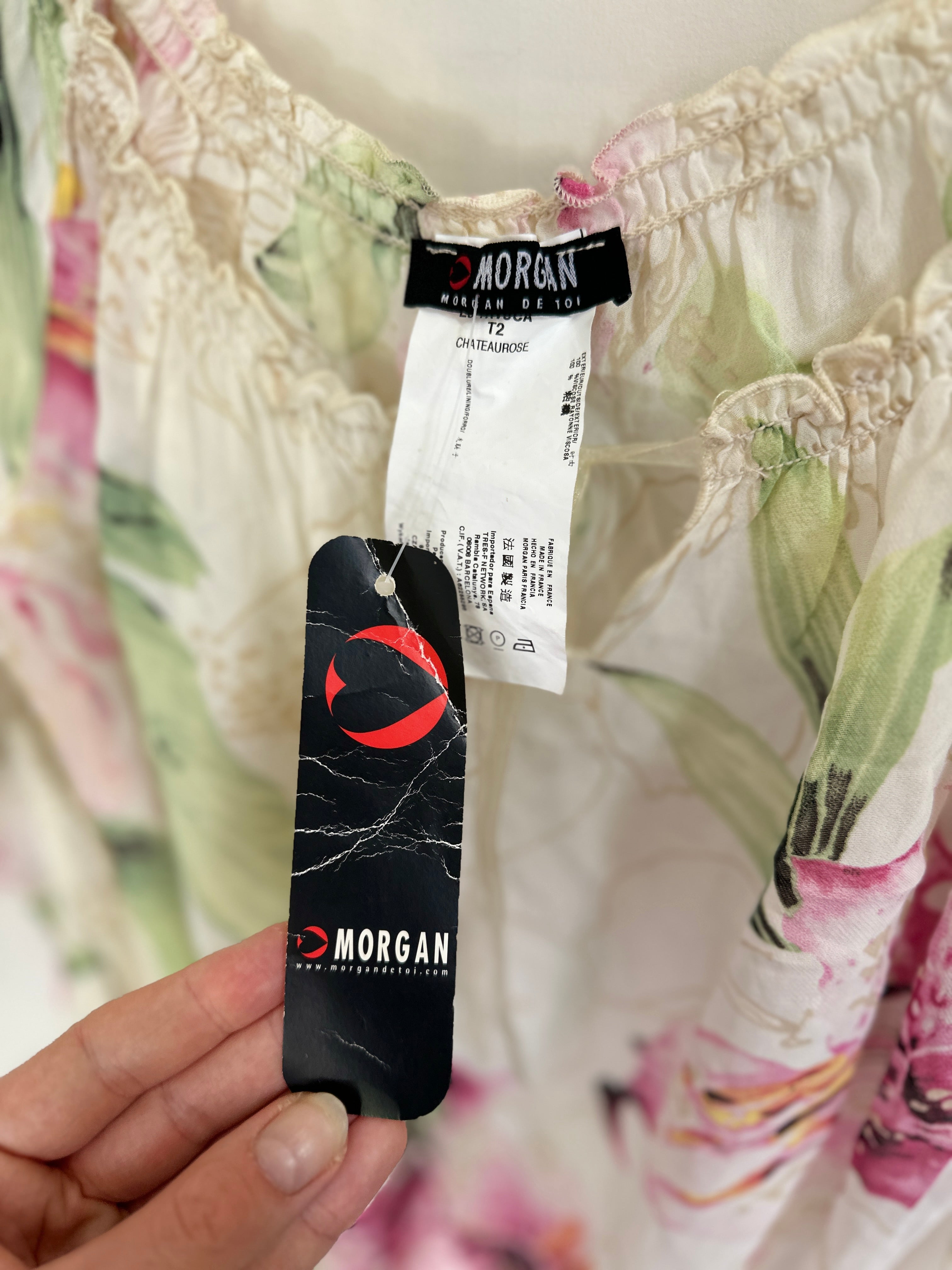 MORGAN DE TOI FRANCE| Flower Blouse|Dress NWT | 12-16