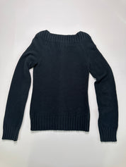 DKNY| Rare Two Way Full-zip Black Knit Sweater | M