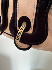 FENDI CASHMERE DOUBLE BUCKLE BAG