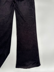 BEBE Black Velour Pant | M