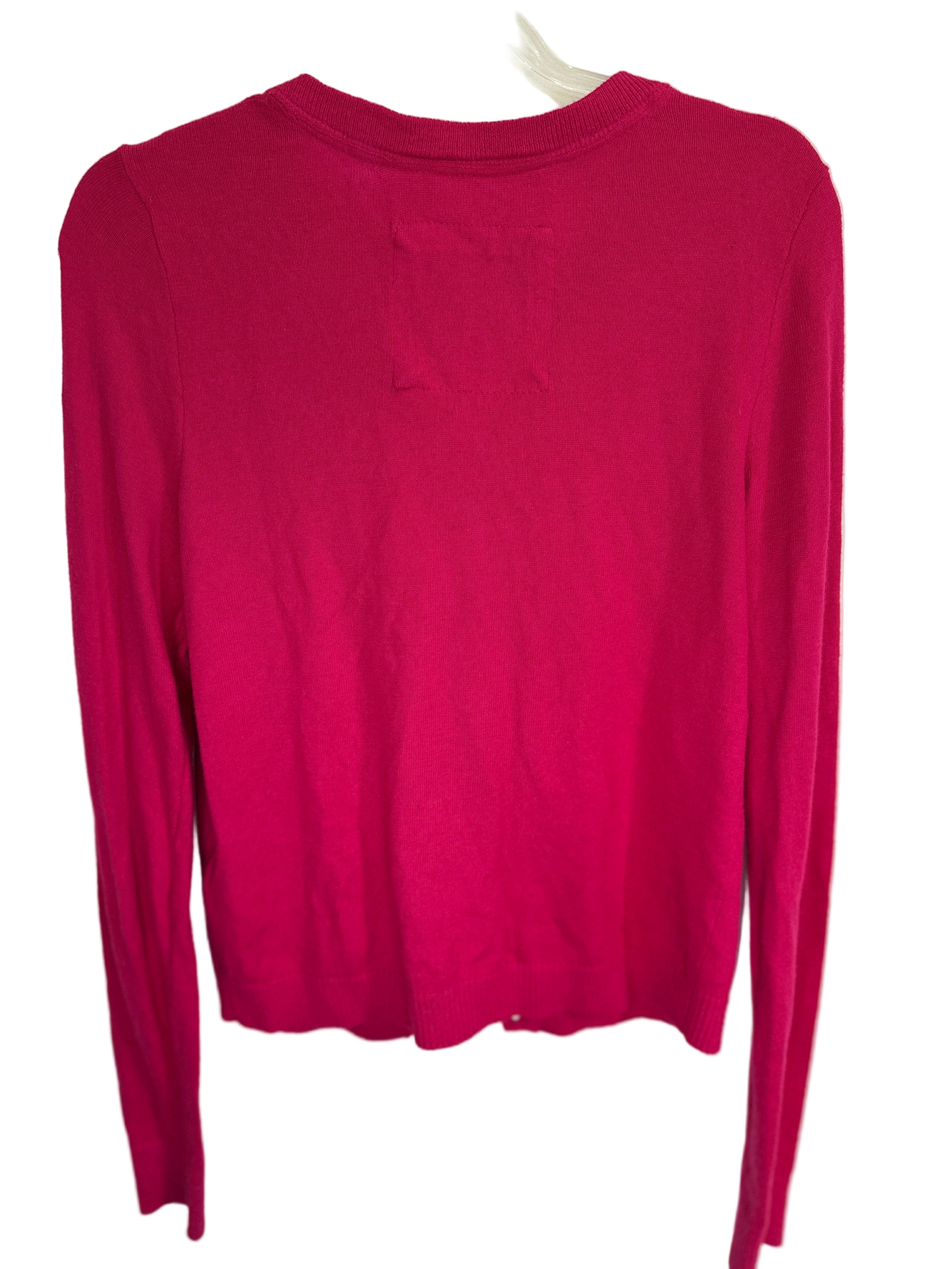 ABERCROMBIE & FITCH | Fushia Ruffle Cardigan | M