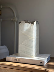 White & Stone Onyx Lamp