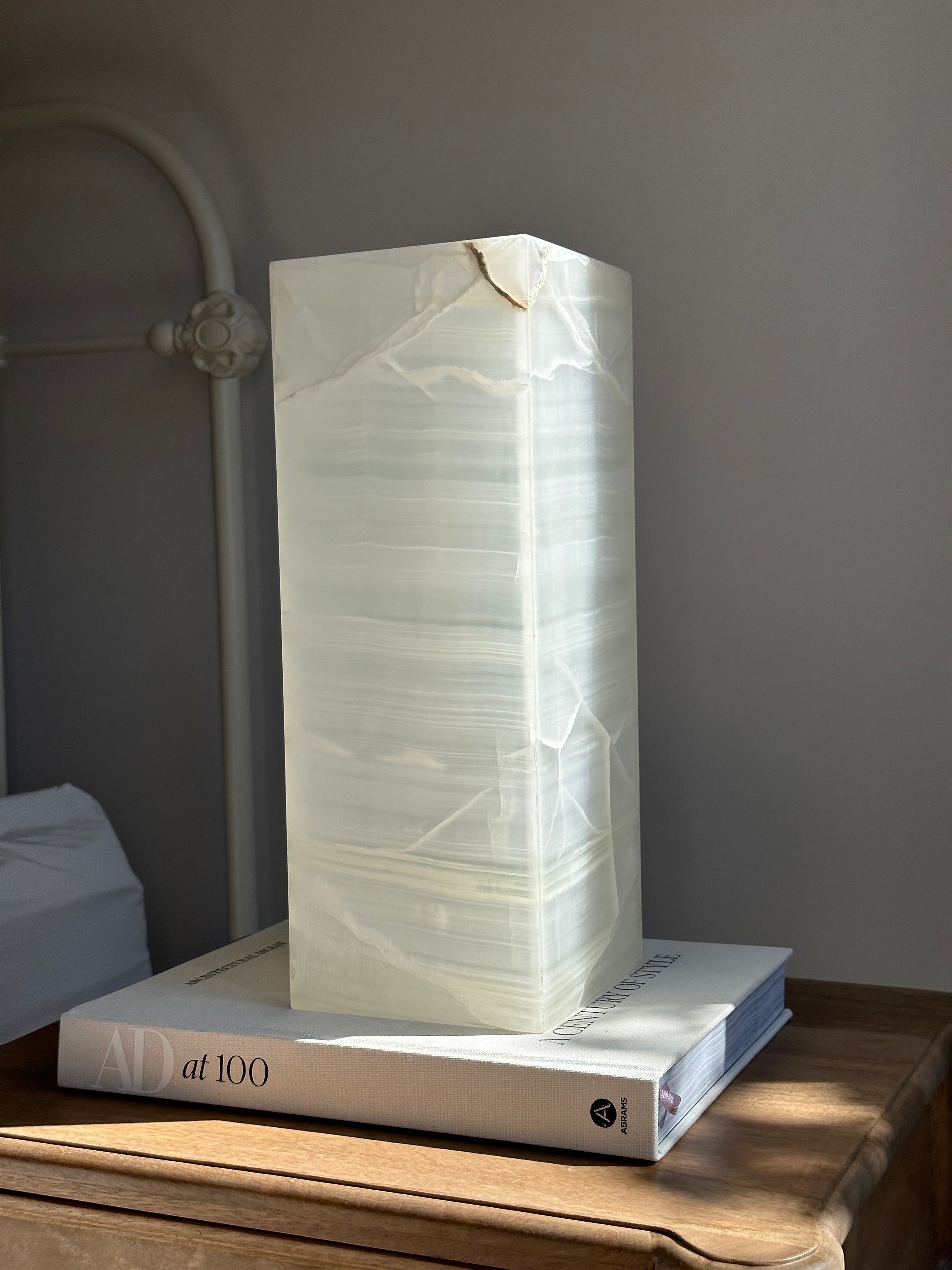 Prism White Onyx Lamp